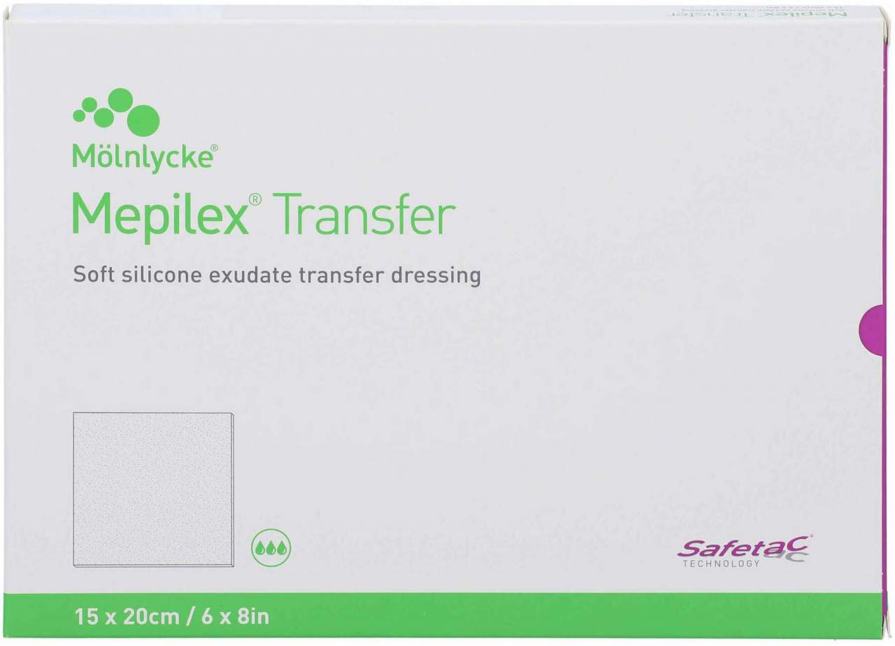 Bild von Mepilex Transfer Schaumverband 15 X 20 cm Steril 5 Stück - Zur Wundversorgung