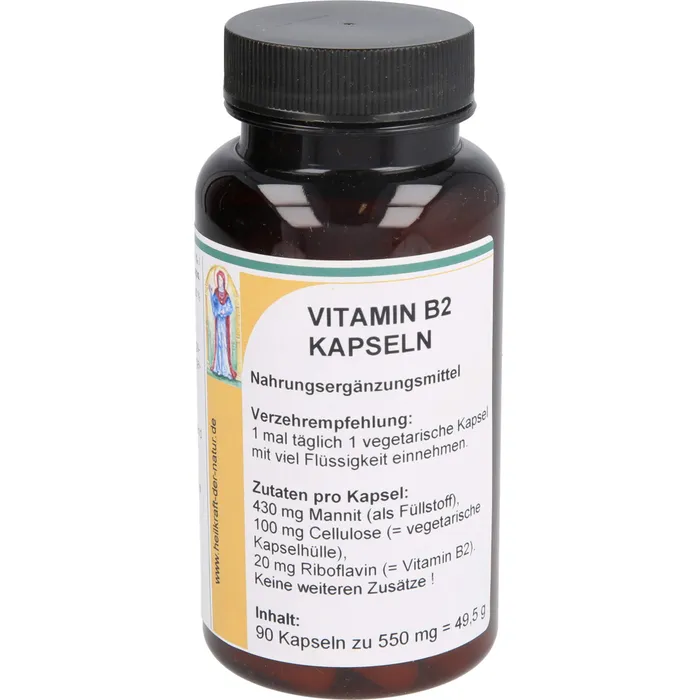 Bild von Vitamin B2 20 mg Riboflavin 90 Kapseln - Zur Nahrungsergänzung
