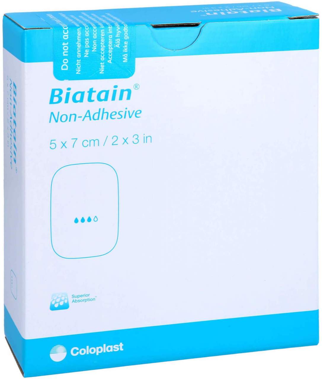 Bild von Coloplast, Verbandsmaterial, BIATAIN Schaumverband 5x7 cm nicht haftend, 10 St VER