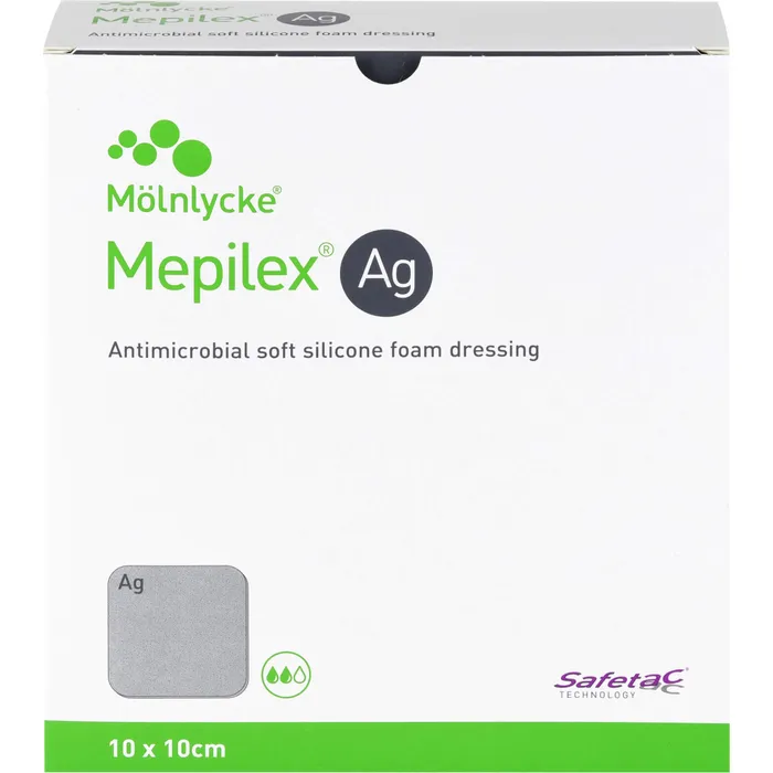 Bild von Mepilex AG 10 X 10 cm 10 Stück - Zur Wundversorgung