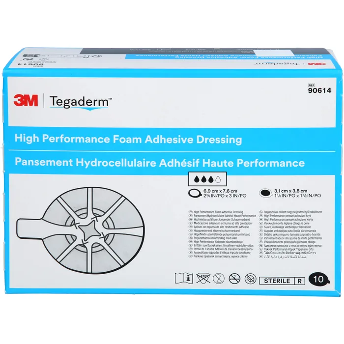 Bild von Tegaderm Foam Adhesive 6,9x7,6 cm Oval 90614 - Bei Wunden