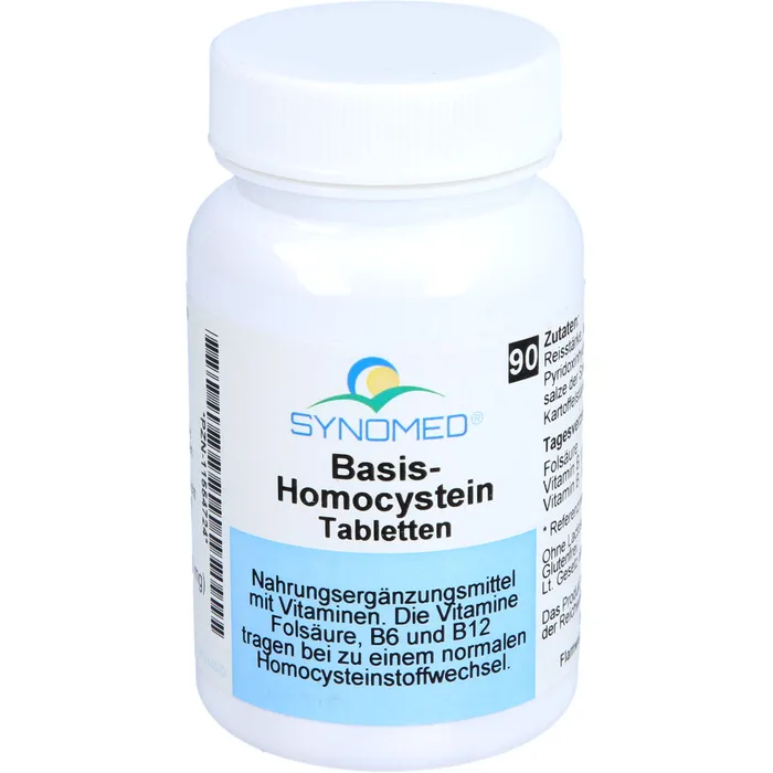 Bild von Basis Homocystein Tabletten 90 Tabletten - Nahrungsergänzungsmittel