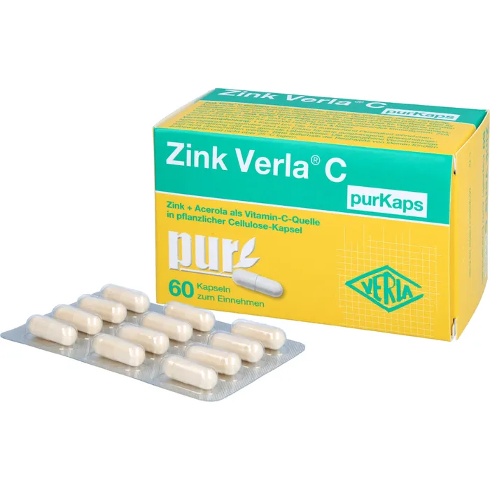 Bild von Zink Verla C purKaps 60 Kapseln - Nahrungsergänzungsmittel