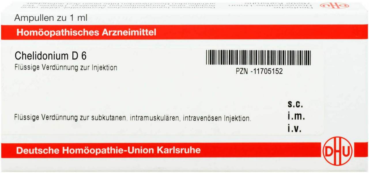 Bild von Chelidonium D 6 Ampullen 8 x 1 ml - Homöopathisches Arzneimittel