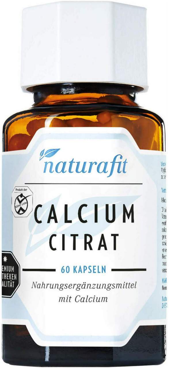 Bild von Naturafit Calcium Citrat Kapseln 60 Stk - Unterstützend für Knochen und Zähne