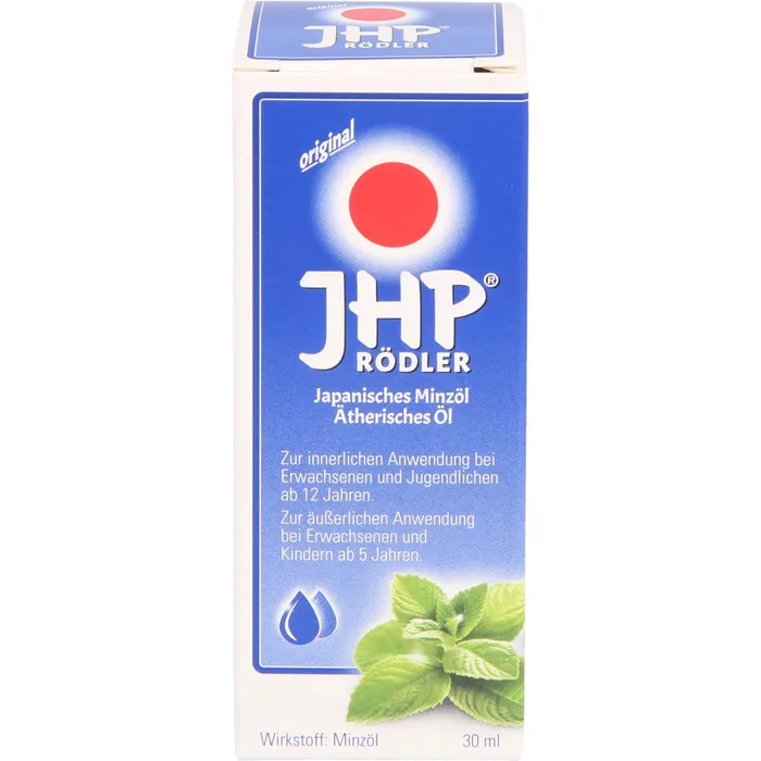 Bild von JHP Rödler Japanisches Minzöl ätherisches 30 ml - Bei Erkältungskrankheiten Verdauungsbeschwerden und Beschwerden im Kopfbereich