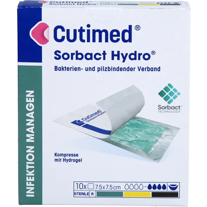 Bild von CUTIMED Sorbact Gel Kompressen 7,5x7,5 cm 10 St.