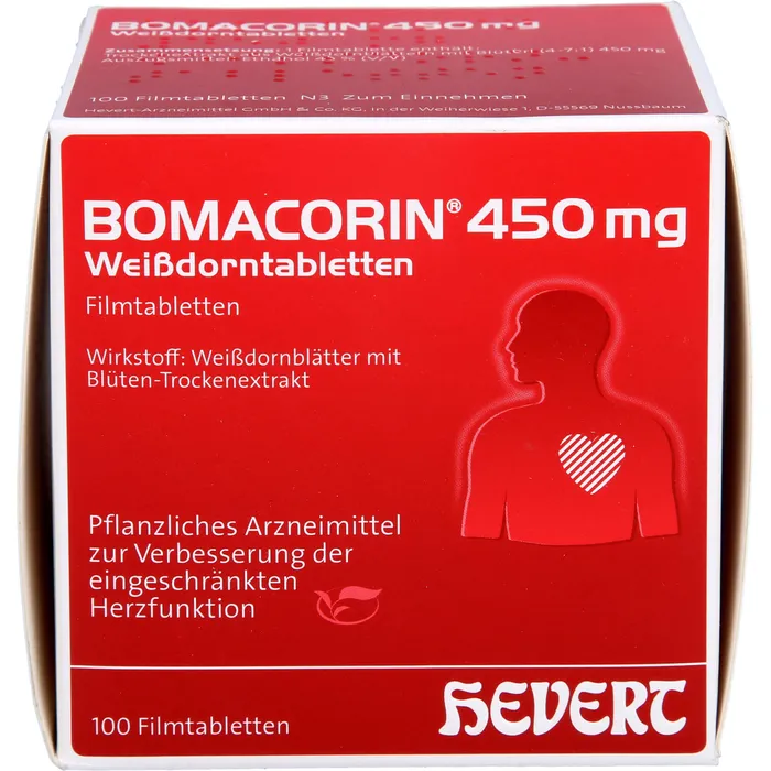 Bild von Bomacorin 450 mg Weißdorntabletten 100 Stück - Erhält die Herzleistung