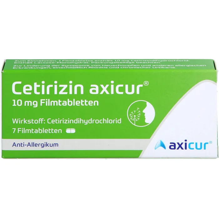 Bild von Cetirizin Axicur 10 mg 10 Filmtabletten - Bei Allergie