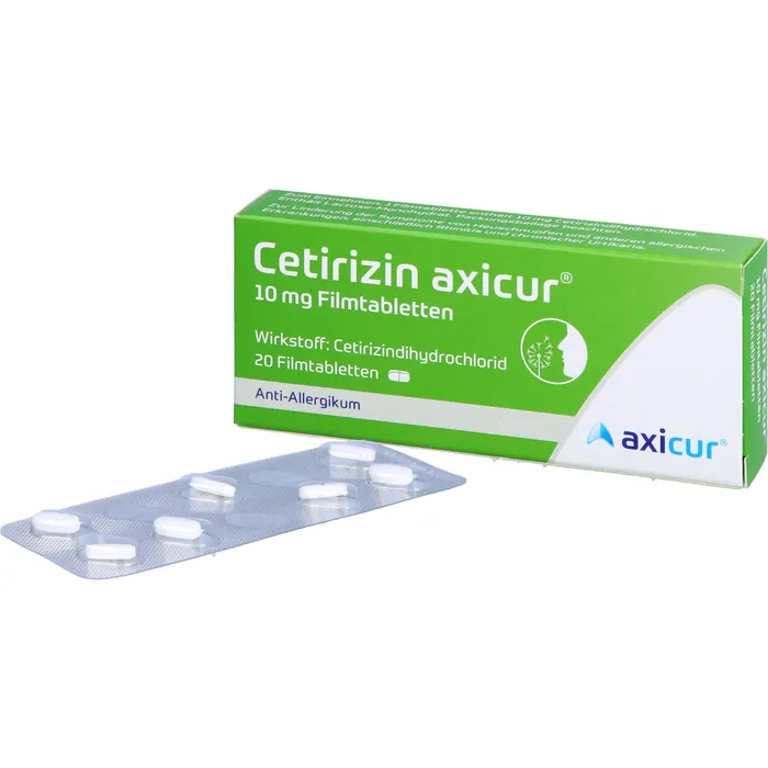 Bild von Cetirizin Axicur 10 mg 20 Filmtabletten - Bei Allergien