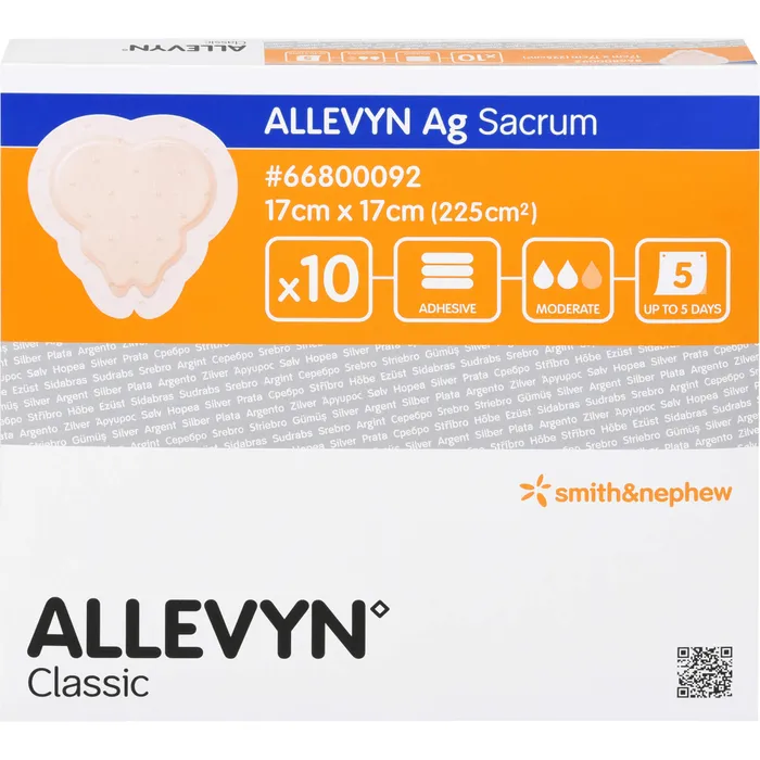Bild von ALLEVYN Ag Sacrum 17x17 cm Wundverband 10 St.