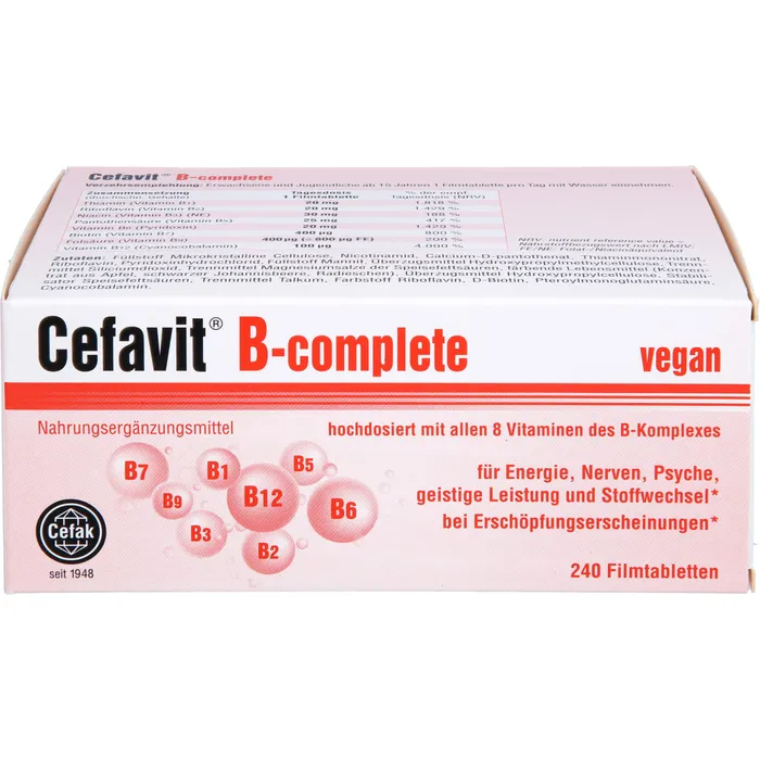 Bild von Cefavit B-complete Filmtabletten 240 Stück - Nahrungsergänzungsmittel