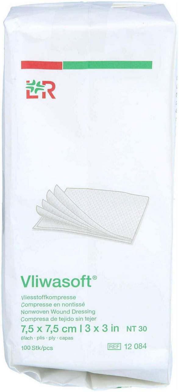 Bild von Vliwasoft Vlieskompressen Unsteril 7,5 X 7,5 cm 6lagig 100... - Zur Wundversorgung