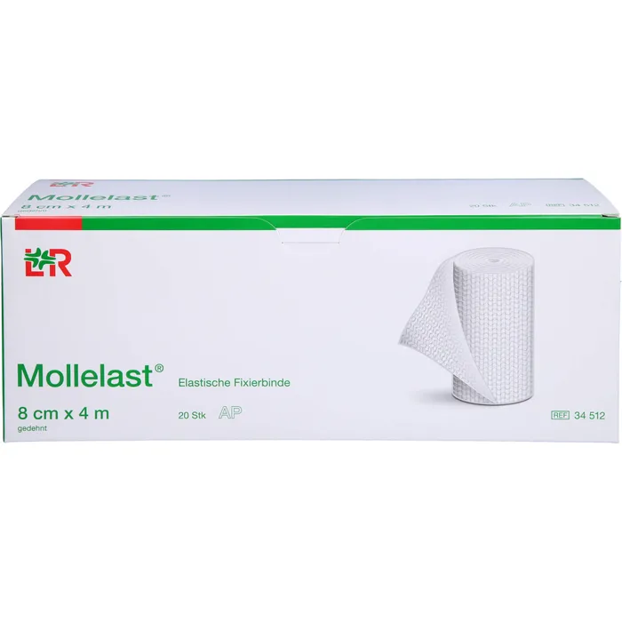 Bild von Mollelast Binden 8 cm X 4 M Weiß 20 Stk - Zur Wundversorgung