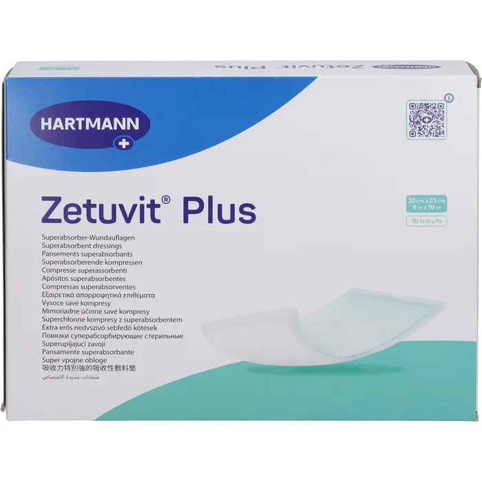 Bild von ZETUVIT Plus extrastarke Saugkompr.steril 20x25 cm 10 St.