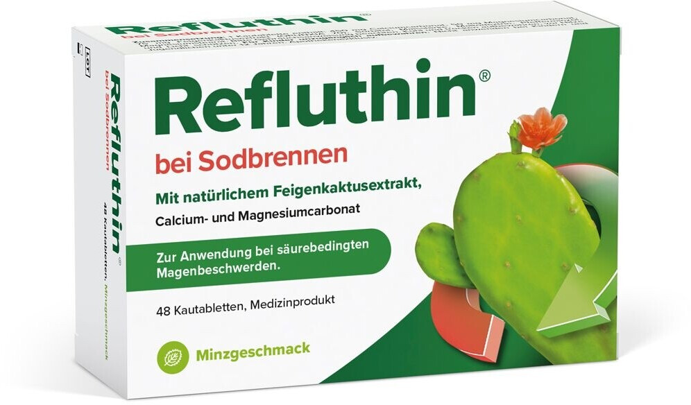 Bild von Refluthin Kautabletten Minzgeschmack 48 Stück - Bei Sodbrennen