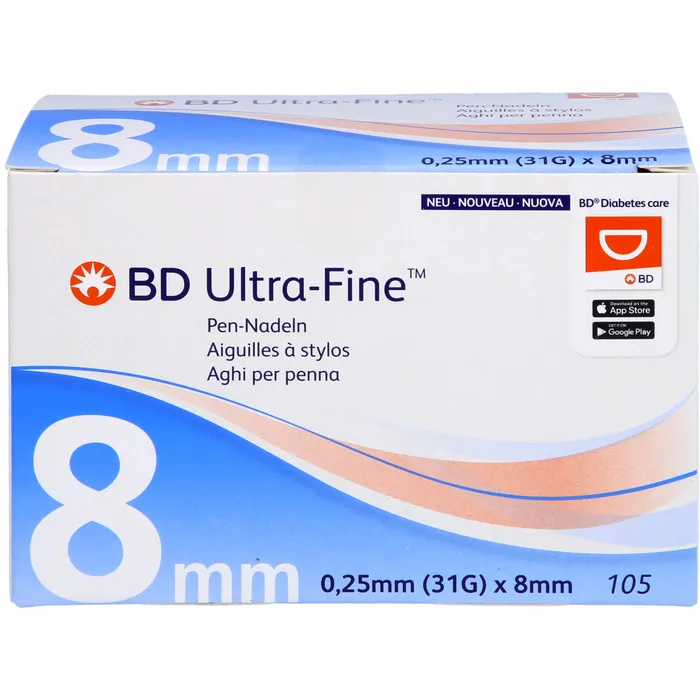 Bild von Bios, Bluttest, Bd Ultra Fine 8mm 31g 0.25, 105 St KAN