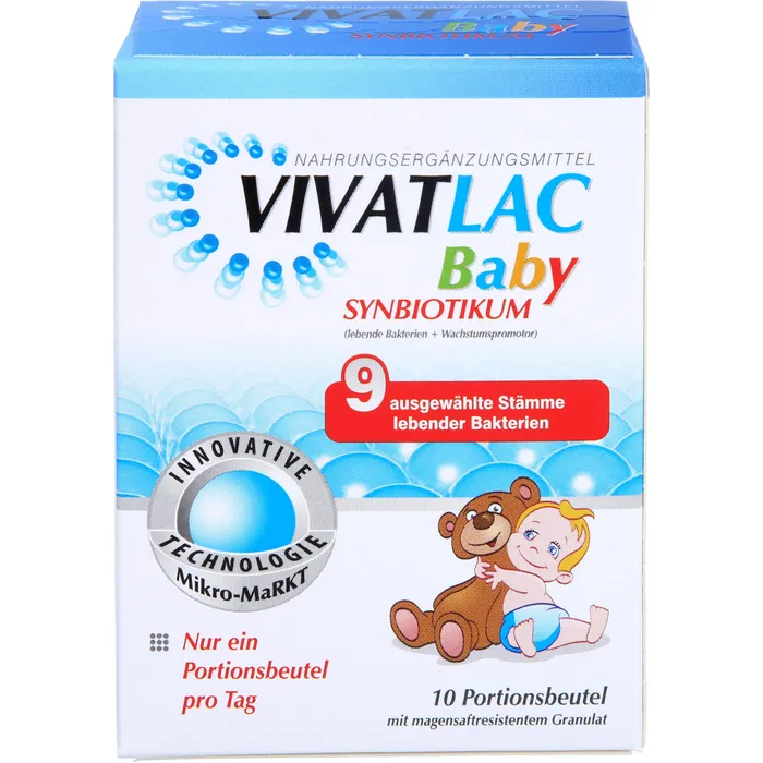 Bild von Vivatlac Baby Synbiotikum 10 Beutel - Aufbau der Darmflora