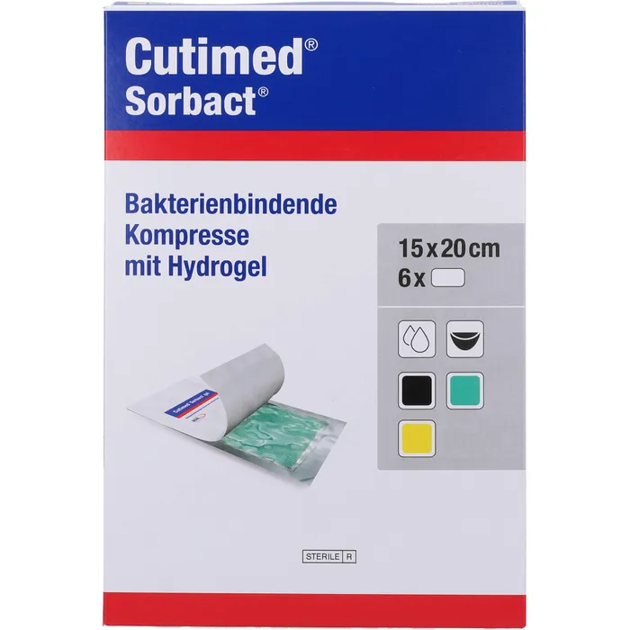 Bild von CUTIMED Sorbact Gel Kompressen 15x20 cm 6 St.