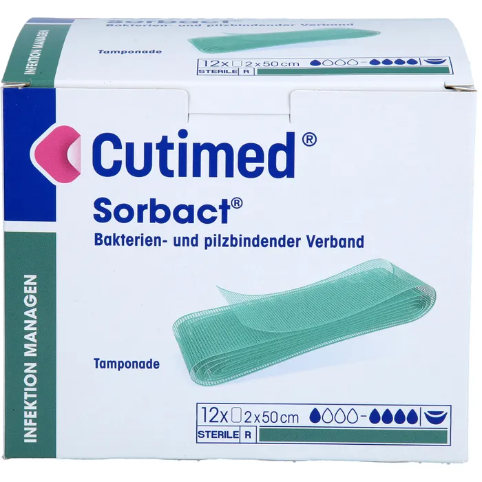 Bild von CUTIMED Sorbact Tamponaden 2x50 cm 12 St.