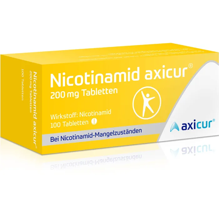Bild von Nicotinamid Axicur 200 mg 100 Tabletten - Bei Nicotinamid-Mangel