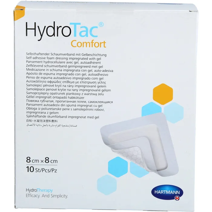 Bild von HYDROTAC comfort Schaumverband 8x8 cm steril 10 St.