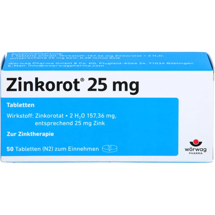 Bild von Zinkorot 25 mg 50 Tabletten - Bei Zinkmangel