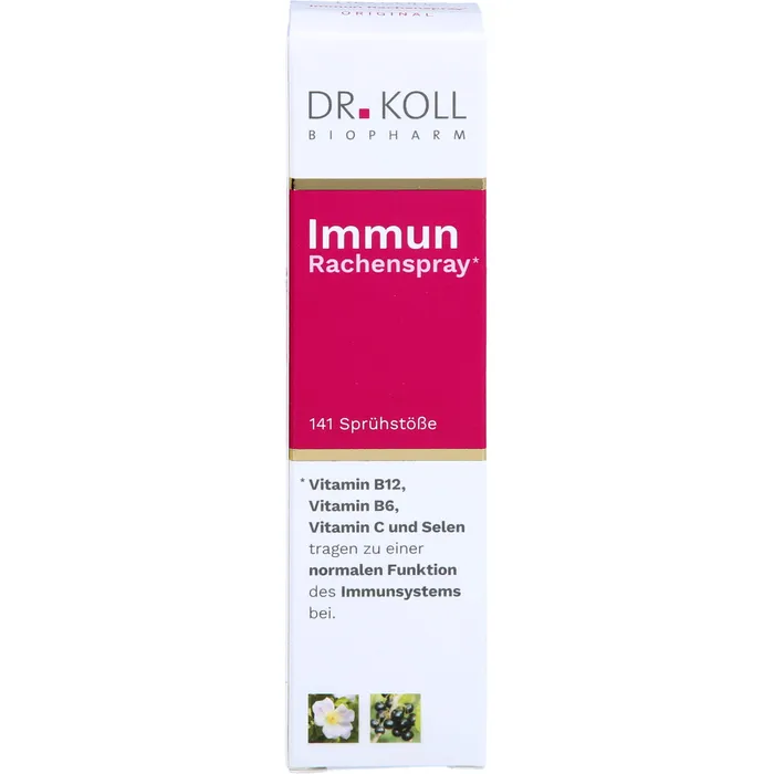 Bild von Immun Rachenspray Dr.Koll Gemmo Komplex Vit.B6 B12 20ml - Trägt zu einer normalen Funktion des Immunsystems bei