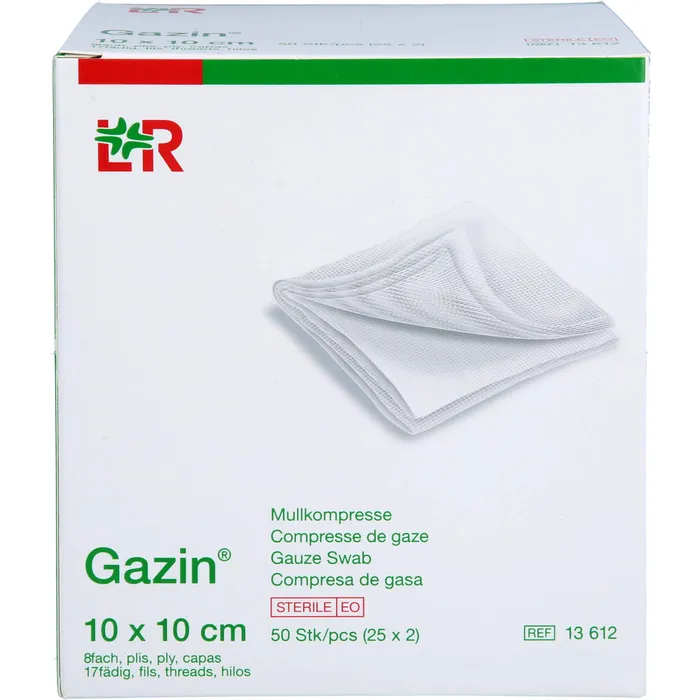 Bild von Gazin Mullkomp.10x10 cm steril 8fach 25X2 St