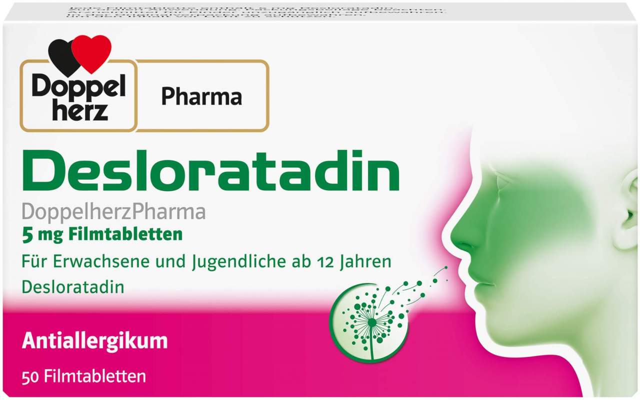 Bild von Desloratadin DoppelherzPharma 5 mg 50 Filmtabletten - Bei Heuschnupfen