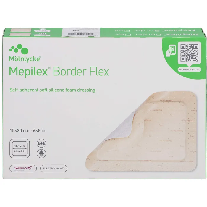 Bild von MEPILEX Border Flex Schaumverb.haft.15x20 cm 10 St.