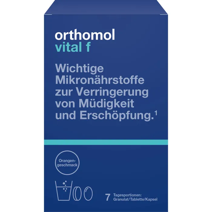 Bild von Orthomol Vital F 7 Tagesportionen Granulat - Kapseln Kombipack - Wichtige Mikronährstoffe zur Verringerung von Müdigkeit und Erschöpfung