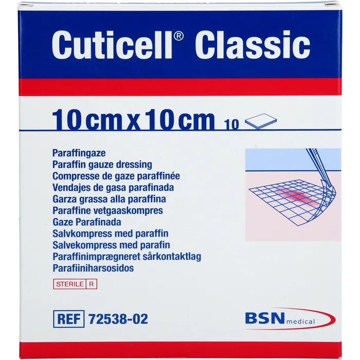 Bild von CUTICELL Classic Wundgaze 10x10 cm 10 St.