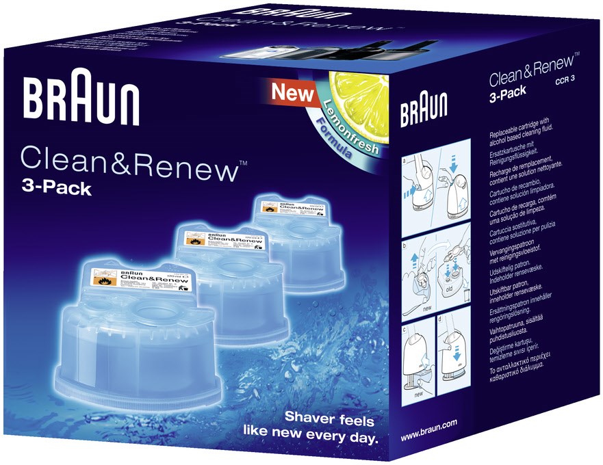 Bild von Braun Clean&Renew CCR3, Reinigungskartuschen für Elektrorasierer