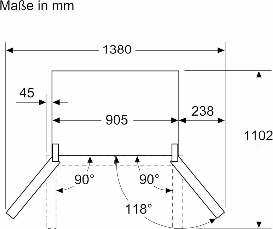 Bild von Siemens KF96NAXEA iQ500 Multi-Door Kühl-Gefrier-Kombination - BlackSteel