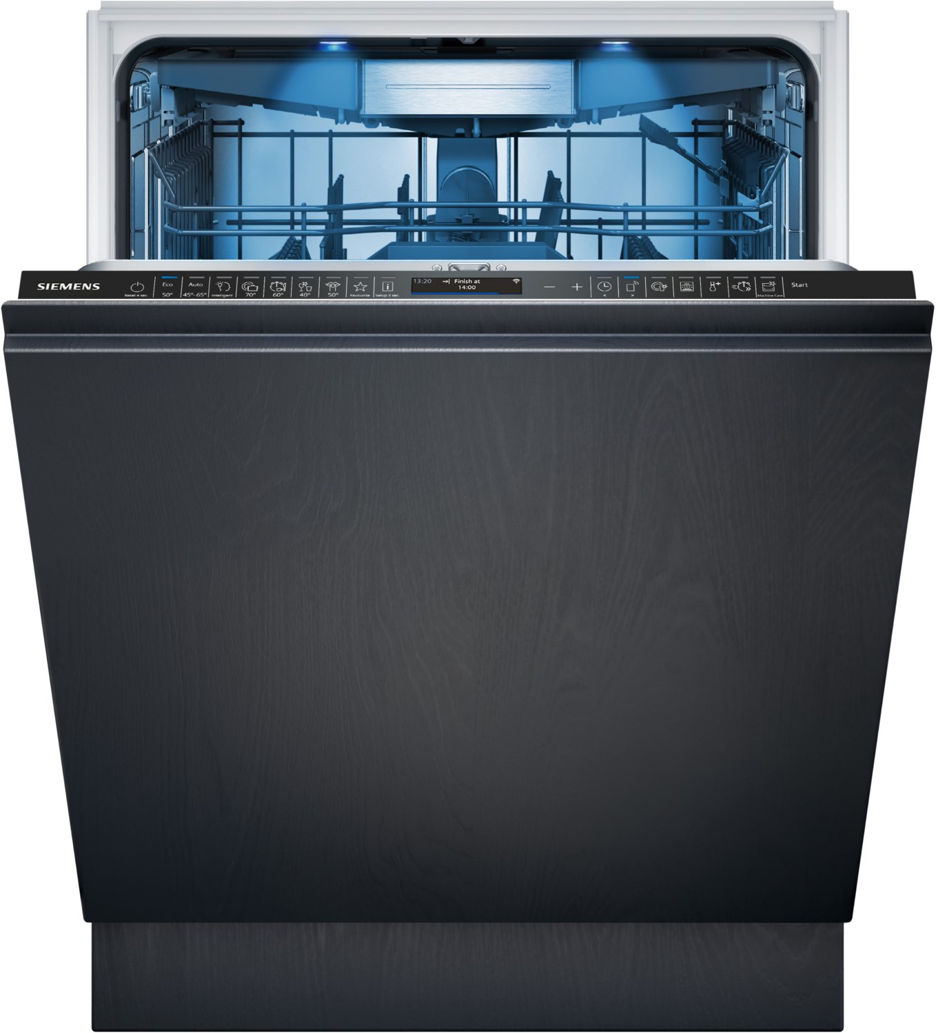 Bild von SIEMENS vollintegrierbarer Geschirrspüler iQ700 SN87TX02CE, 9.5 l, 14 Maßgedecke, blaues Ambientelicht, einfache Programmauswahl