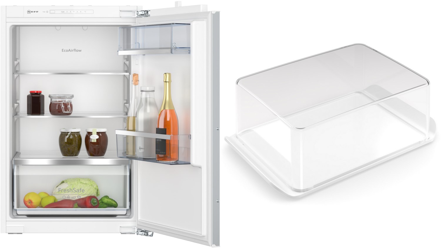Bild von KMKL88F1 Einbau-Kühlschrank bestehend aus KI1212FE0 + KSGG0MZ0 weiß / E
