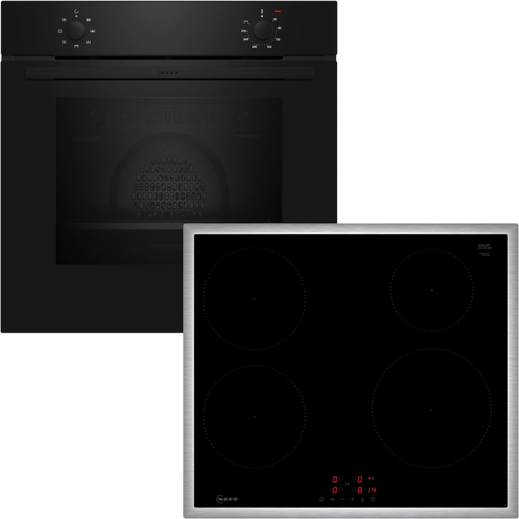 Bild von BX16IB Herdset mit Induktionskochfeld B1DCA0AK0 + T46SBE1L0 schwarz / A