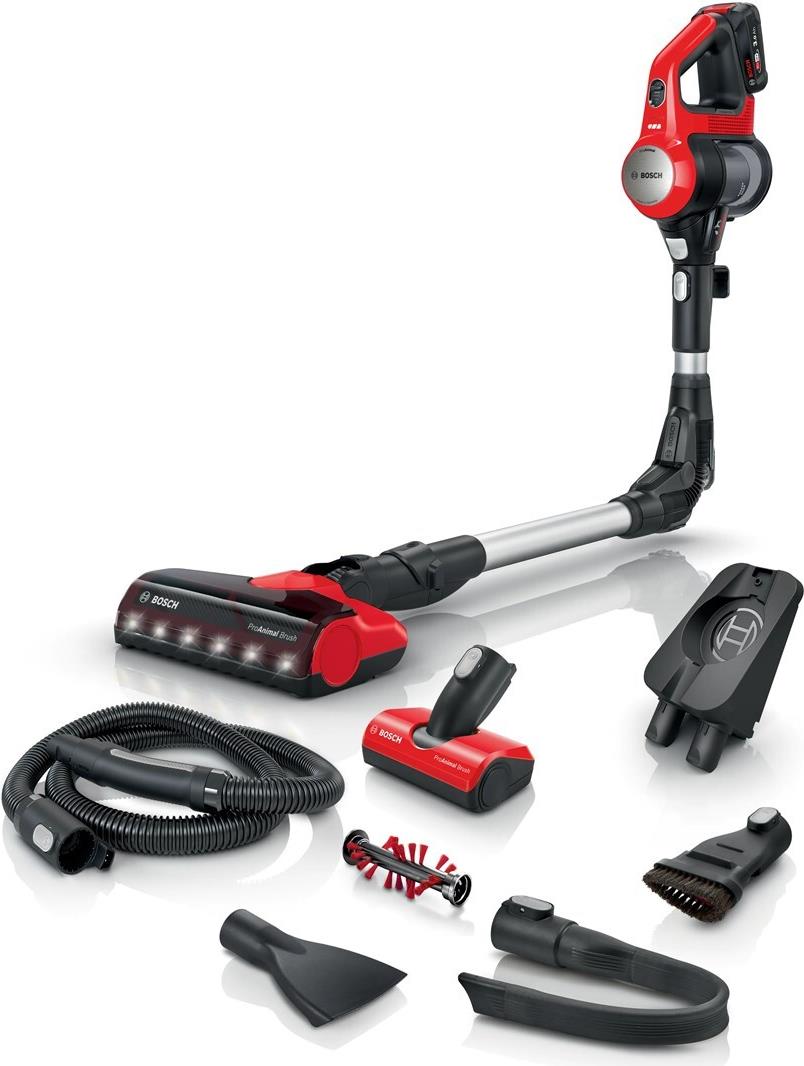 Bild von Bosch BCS711PET Stabstaubsauger/Elektrischer Besen Akku Trocken Beutellos 0,3 l Schwarz - Rot 3 Ah (BCS711PET)
