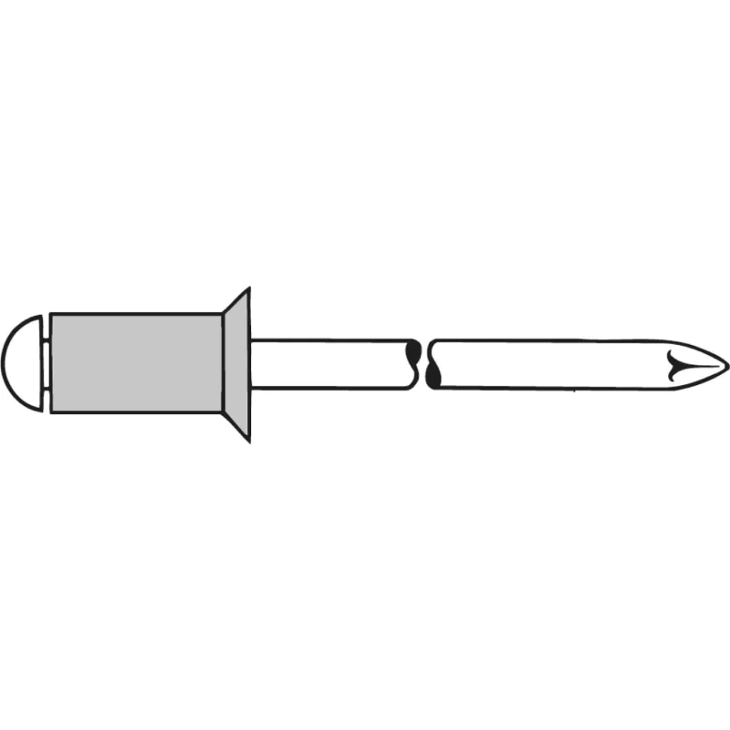 Bild von Blindniet Alu Standard Senkkopf 5 x12mm Gesipa