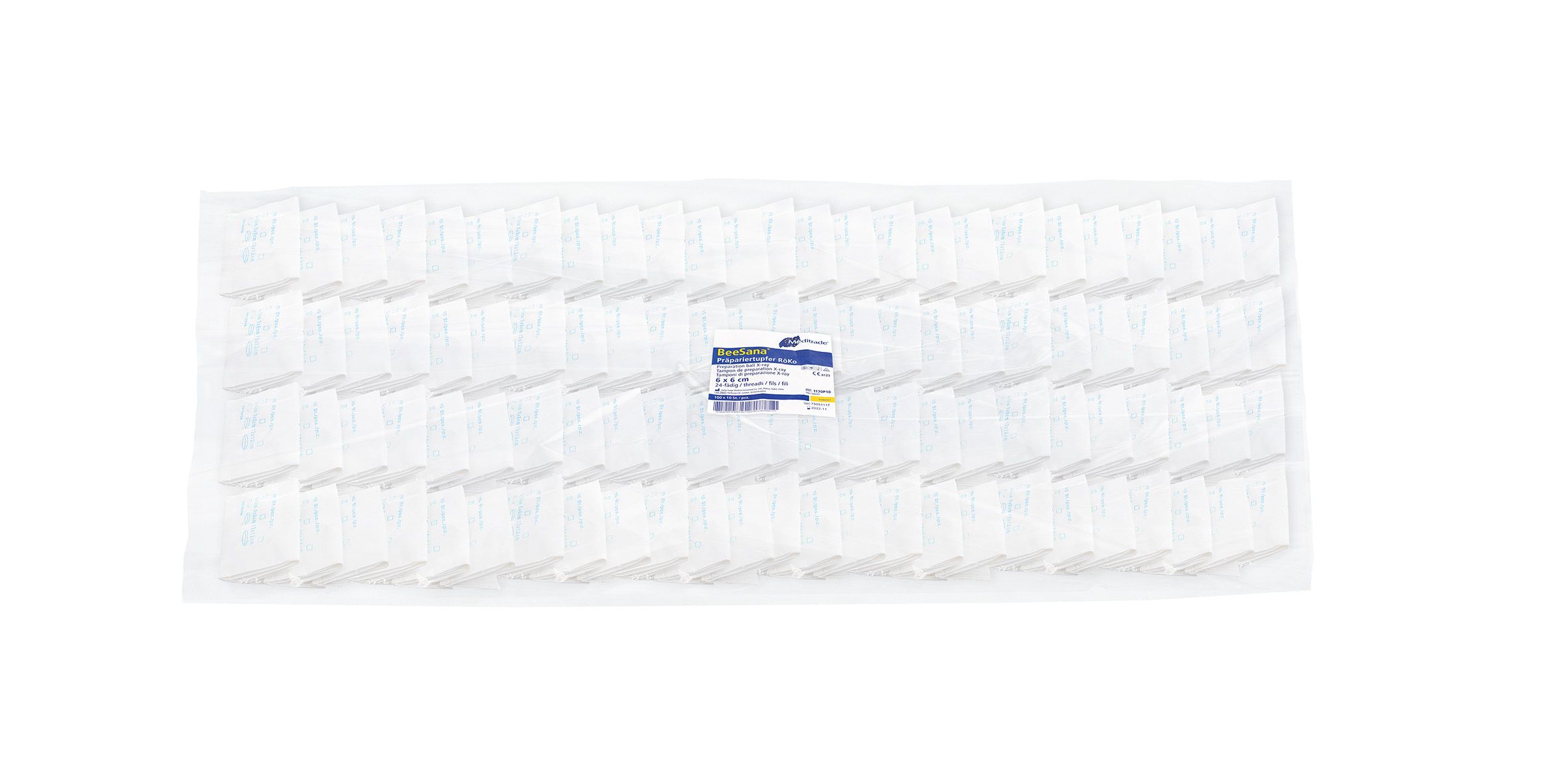 Bild von MediTrade Wundpflaster BeeSana® Präpariertupfer, RöKo, steril, 6 x 6 cm, 10 Stk in