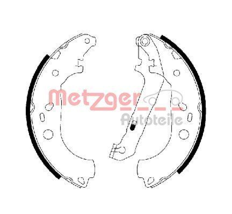 Bild von METZGER MG 211 Bremsbacken Trommelbremsbacken, Bremsbackensatz Hinterachse 229 42