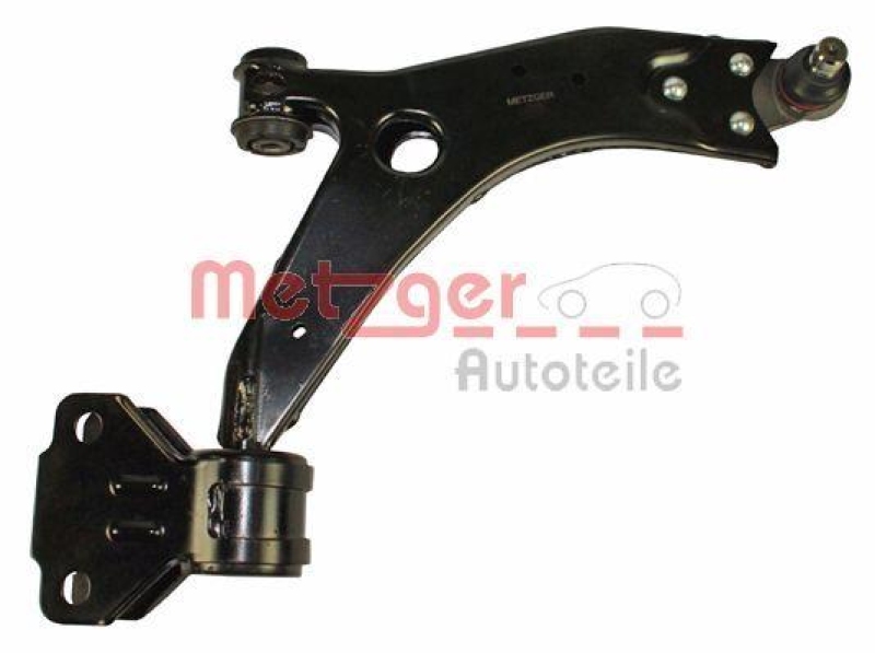 Bild von METZGER 58076602 Querlenker mit Trag-/Führungsgelenk, mit Gummilager Vorderachse rechts Querlenker FORD: FOCUS 3 Turnier, FOCUS 3, C-Max 2