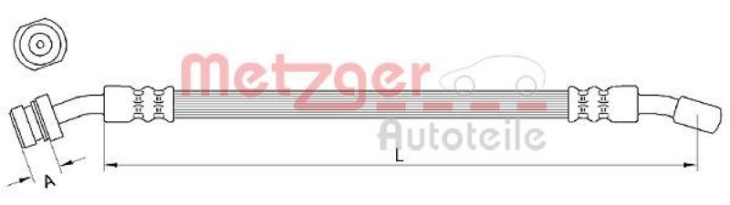 Bild von METZGER 4111029 Bremsschläuche Bremsschlauch 241