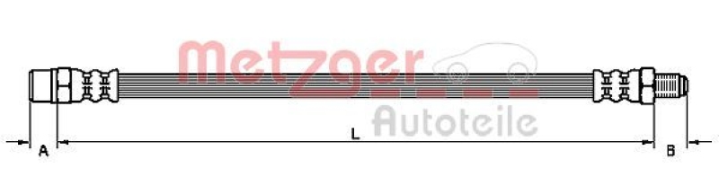Bild von METZGER 4110791 Bremsschläuche Bremsschlauch 303 VOLVO: V70 2