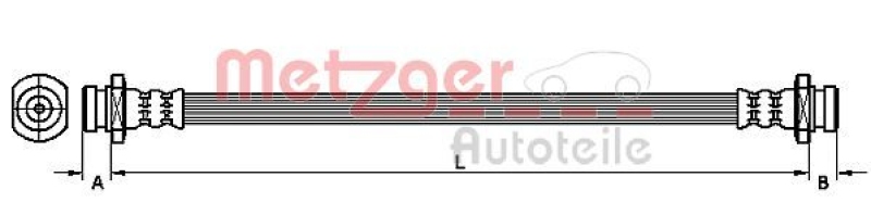 Bild von Metzger Bremsschlauch hinten Opel Agila Suzuki Ignis