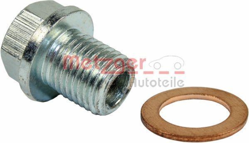 Bild von METZGER 8030022 Ölablaßschraube Verschlußschraube, Ölschraube, Verschlußschraube, Ölwanne M14x1,5 Stahl 17 mit Dichtring MAZDA: 6 Saloon, CX-7