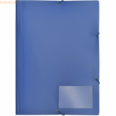 Bild von 10 x Foldersys Eckspannmappe A4 PP mit Klappen vollfarbig blau