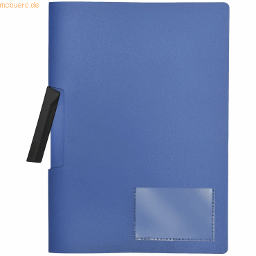 Bild von 10 x Foldersys Cliphefter A4 PP bis 50 Blatt vollfarbig blau