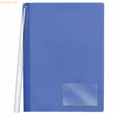 Bild von 10 x Foldersys Klemmmappe A4 PP bis 40 Blatt vollfarbig blau